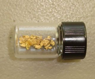 California Placer Gold Flakes & Small Nuggets 0.  58 Grams
