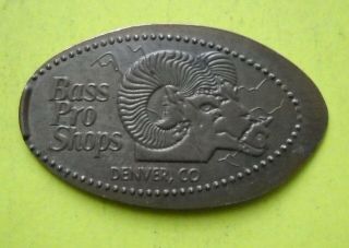 Bass Pro Shops Elongated Penny Denver Usa Cent Longhorn Sheep Souvenir Coin Ram