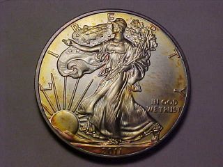 2011 Toned American Silver Eagle Dollar $1 Ase (toned)