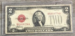 Series 1928 F $2 Two Dollar Legal Tender Note Fr - 1507 Ab7
