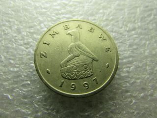 Zimbabwe 1997 Coin,  2 Dollars,  Brass - Heritage Item
