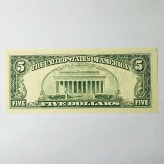 $5 Dollar Bill 1995 Note Series B16103659F 3