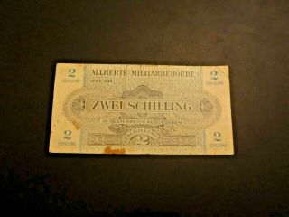 Austria Allied Military Authority 1944 2 Schillings Banknote