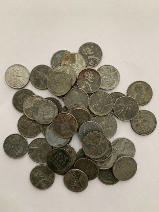 73 Of The 1943 - P Wartime Lincoln Steel Wheat Pennies