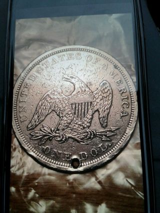1841 SILVER SEATED LIBERTY ONE DOLLAR COIN 4