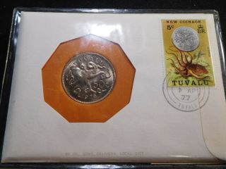 D54 Tuvalu 1976 50 Cents In Stamped Envelope