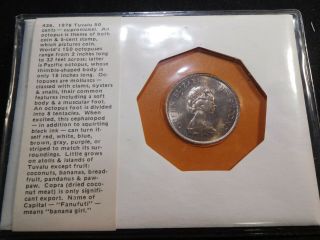 D54 Tuvalu 1976 50 Cents in Stamped Envelope 2