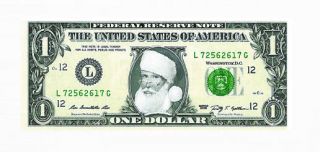 Santa Claus Christmas Dollar Bill - Real Money - Great Stocking Stuffer