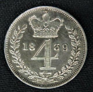 1839 Great Britain 4 Pence Maundy