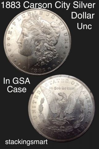 1883 Carson City Morgan Silver Dollar In Gsa Case Might Be The Best One On Ebay