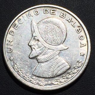 Old Foreign World Coin: 1961 Panama 1/10 Balboa, .  900 Silver