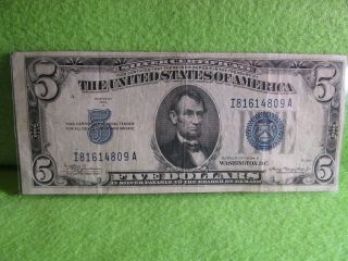 Crisp 1934 A 5.  00 Silver Certificate U.  S.  Note Historic Silver On Demand