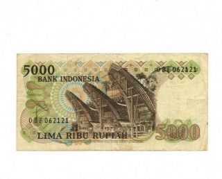 BANK OF INDONESIA 5000 RUPIAH 1980 VG 2