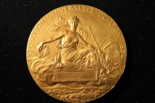 France French Lyon 1894 Uniface Medal Universal Exposition Unnamed