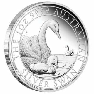 2019 Australia Silver Swan 1 Ounce.  9999 Silver Coin From Roll