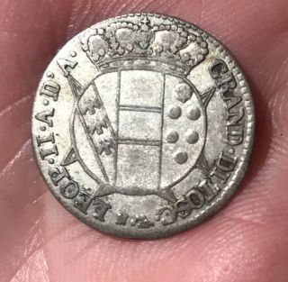 1827 Italian States Tuscany 10 Quattrini Copper Coin Rare