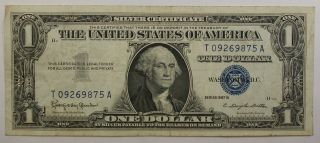 1957 One $1 Dollar Silver Certificate Notes Vg - Vf Old Us Currency