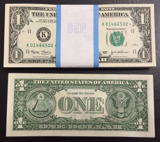(1) Star Note $1 Dollar Bill 2003 Dallas,  Consecutive,  Uncirculated Gem