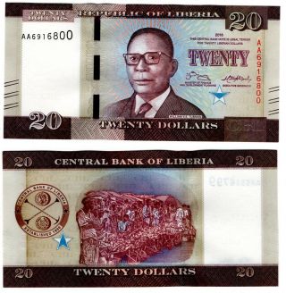Liberia - 20 Dollars 2016 Unc Lemberg - Zp