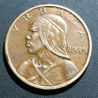Old Foreign World Coin: 1935 Panama 1 Centesimo