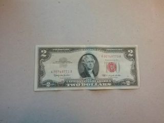 Crisp 1963 Two Dollar Bill Red Seal