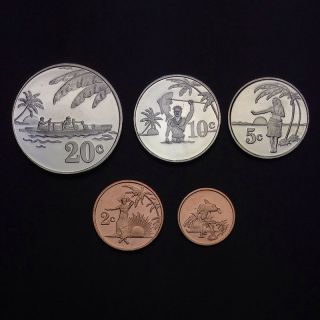 Tokelau Set Of 5 Coins,  (1,  2,  5,  10,  20 Cents),  2012,  Unc