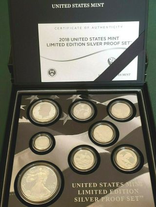 2018 Limited Edition Silver Proof Set With Outer Sleeve &