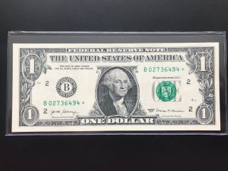 Wow Star Note 2017 $1 Dollar Bill (york “b”),  Uncirculated