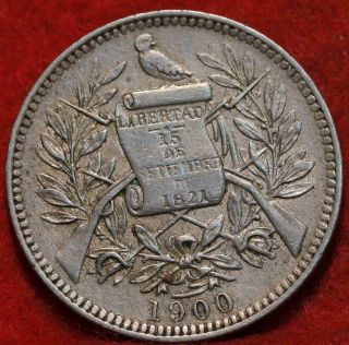 1900 Guatemala 1 Real Clad Foreign Coin