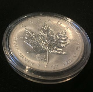 2006 Dog Privy Canadian Maple Leaf Silver Reverse Proof Zodiac.  9999 Coin 2