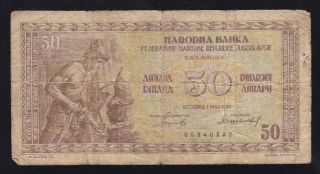 Yugoslavia - - - - - - 50 Dinara 1946 - - - - - Vg - - - -