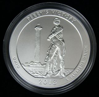 America The 5 Oz Troy Silver Coin Perry 