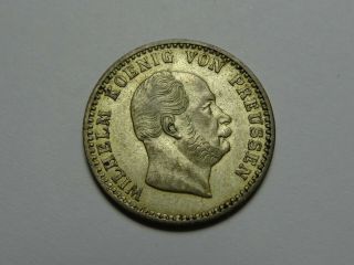 1872 A Germany Prussia Silver 2 1/2 Groschen Au