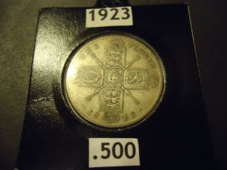 1923 English One Florin Coin.  500 Silver S & H,  C/s