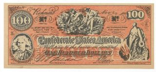One Hundred Dollars - Confederate States Of America