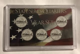 Washington State Quarter Display 3 X 5 Case,  5 Hole Coin Holder Snap Plastic