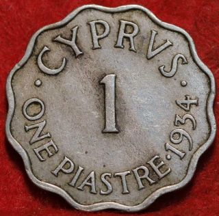 1934 Cyprus 1 Piastre Clad Foreign Coin 2