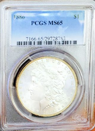 1886 P Morgan Dollar Pcgs Ms 65 Looks At Least A Grade Higher Wow $$nr 09419