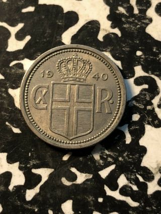 1940 Iceland 25 Aurar (5 Available) Circulated (1 Coin Only)