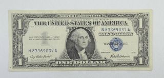 Crisp 1957 $1.  00 Silver Certificate United States Dollar Currency Note 850