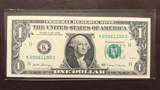 2017 $1 Dollar Bills Frn 5 Of A Kind Trinary Fancy Serial