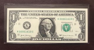 2017 $1 Dollar Bills Frn Repeater 4 Of A Kind Trinary Fancy Serial