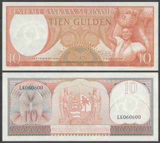 Suriname - 10 Gulden 1963 Banknote Note - P 121 P121 (unc)