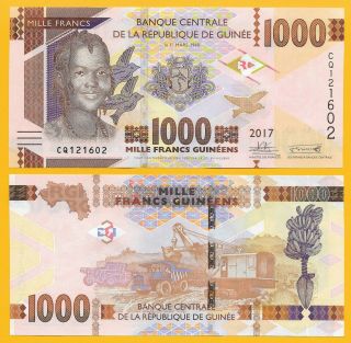 Guinea 1000 Francs P - 48 2017 Unc Banknote