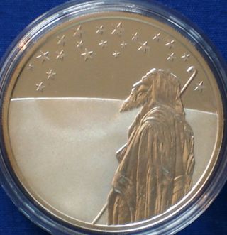 Israel 2 Ns Silver Proof 1999 Millennium - Religious - Abraham Looking At Stars