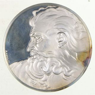 Sterling Silver - The Genius Of Michelangelo - 0.  925 Silver - 41g Round 405