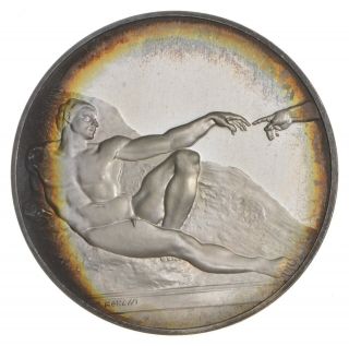 Art Bar - Genius Of Michelangelo Round 1 Oz.  999 Silver - One Troy Ounce 677