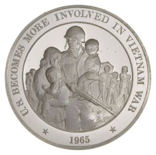 Art Bar - U.  S.  Involved In Vietnam War Round.  999 Silver - One Troy Ounce 778