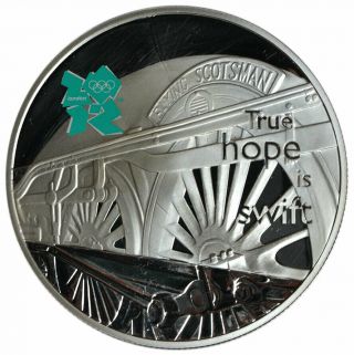 Great Britain Uk £5 2009 Silver True Hope Is Swift - Flying Scotsman