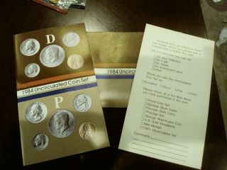 1984 United States Us Uncirculated Coin Set With D And P Marks